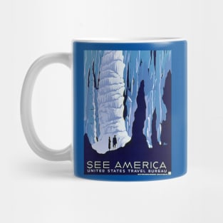 Restored Vintage WPA Poster: See America, US Travel Bureau Mug